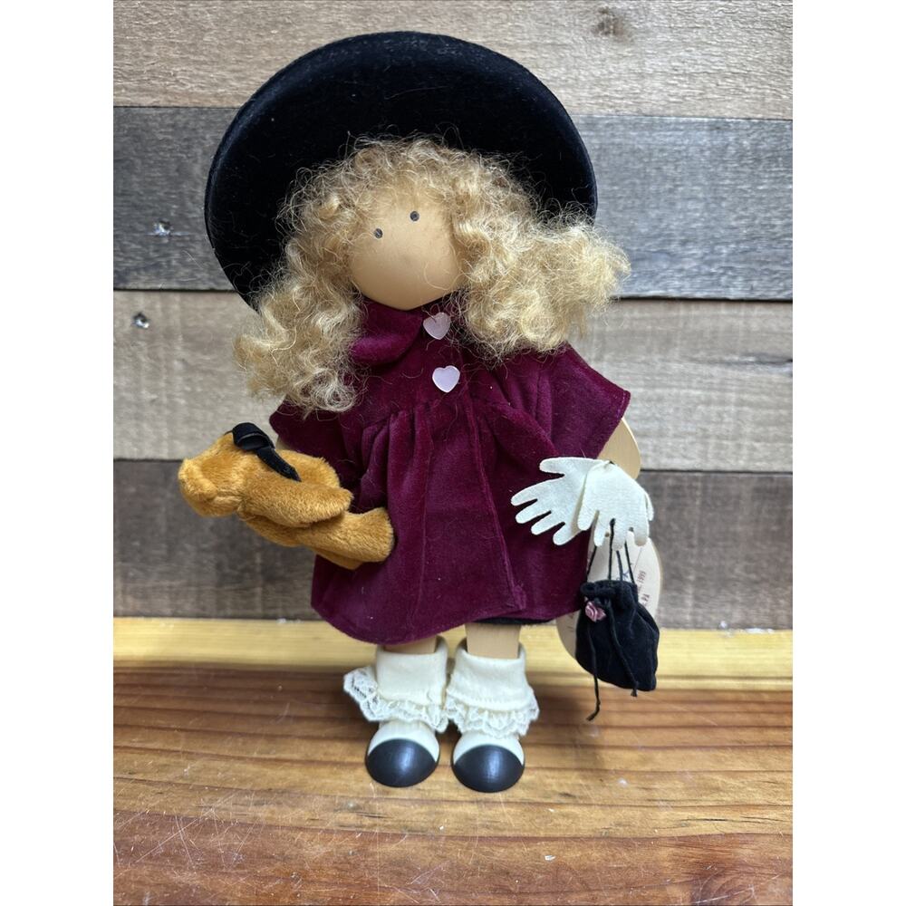 Lizzie High Handcrafted 10" Kristin Valentine Folk Art Doll 1999 w/tag